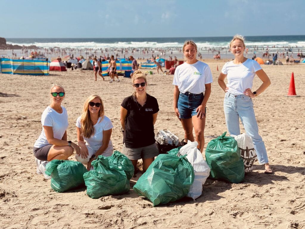 Perranporth beach clean